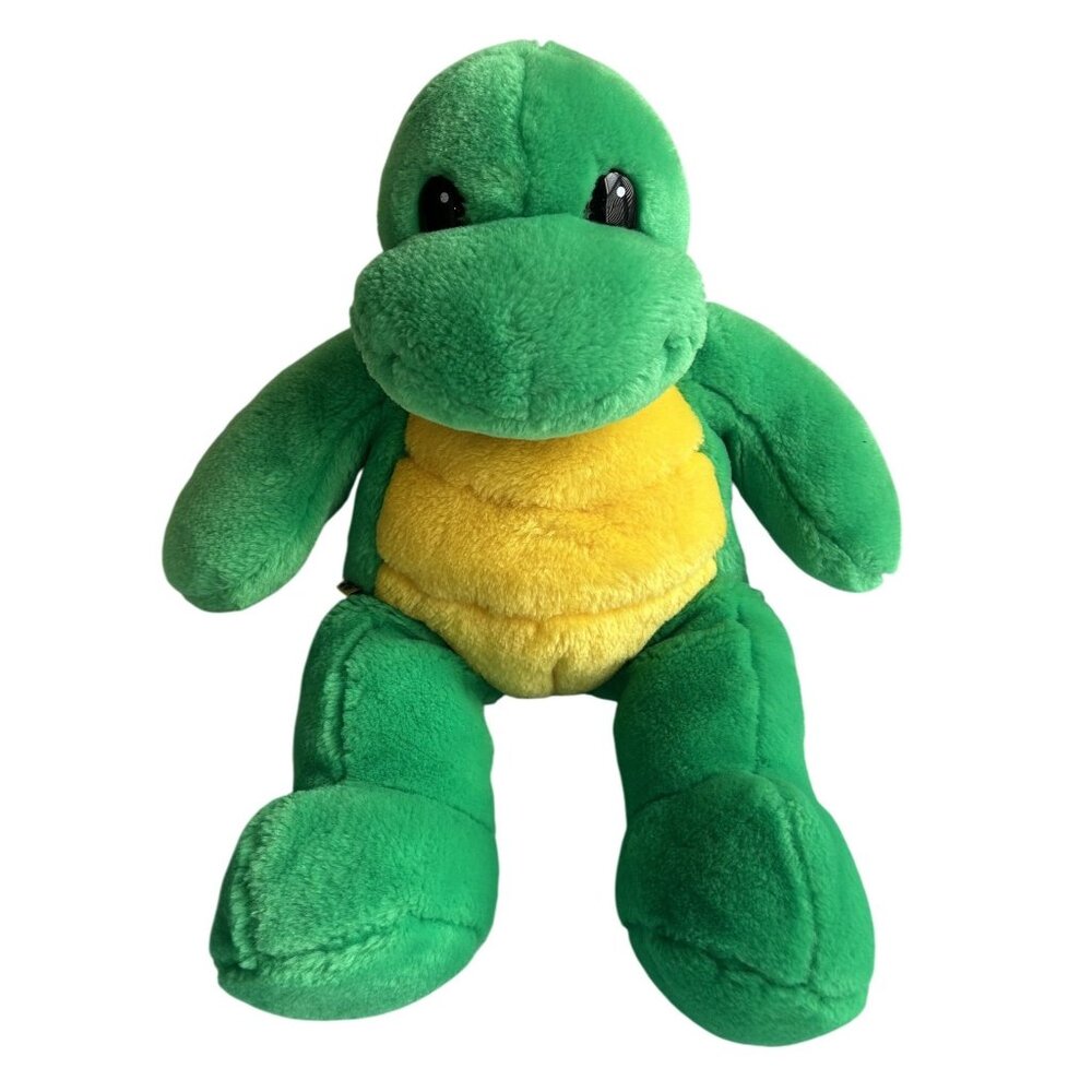Build-A-Bear Workshop Plush Tortoise 14" Green & Yellow  Stuffed Animal Toy